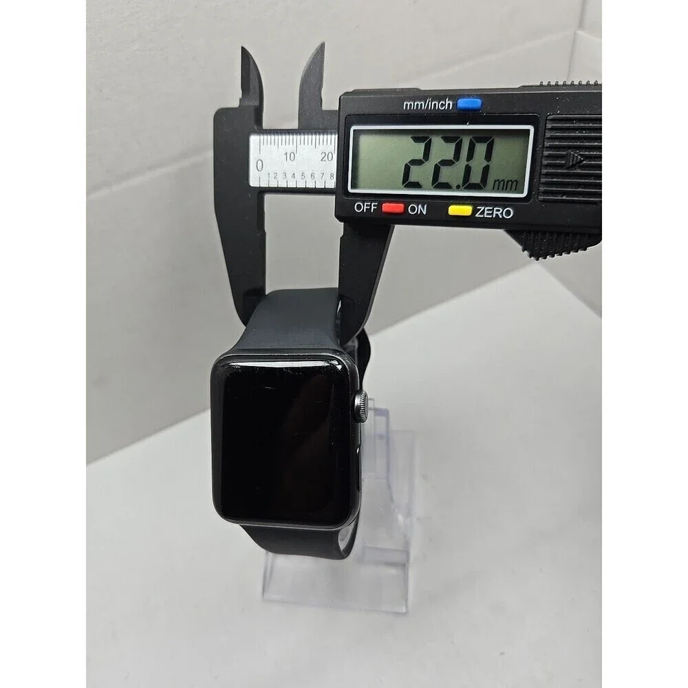 Apple Watch Series 3 42mm GPS Space Gray Aluminum Black Sport Band A1859 MTF32LL